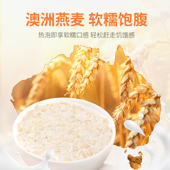 智仁 牛奶加钙蜂花燕麦片独立小袋包装800g香浓奶味学生早餐 冲饮谷物