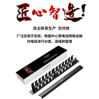 博扬（BOYANG）高款12档24口理线架 网线理线器19英寸机架式机柜网络跳线光纤跳线尾纤整理架管理器 BY-LXJ-24