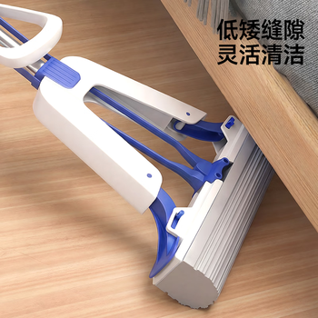 五月花海绵拖把38cm2棉头家用一拖净免手洗吸水胶棉地墩布