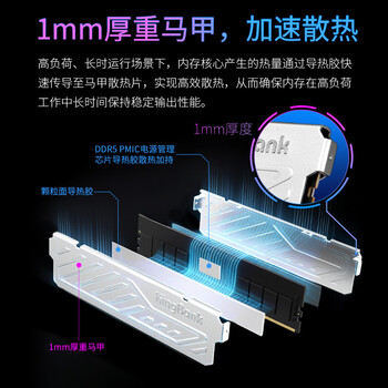 金百达(KINGBANK)32GB(16GBX2)套装 DDR5 5600 台式机内存条 银爵 金百达(KINGBANK)32GB(16GBX2)套装 DDR5 5600 台式机内存条 银爵