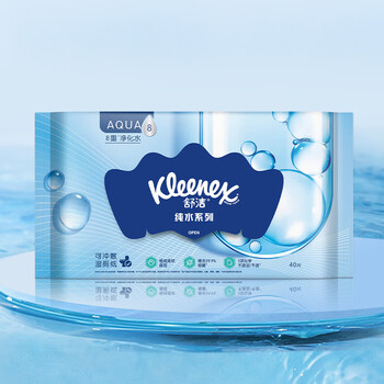舒洁（Kleenex）湿厕纸40抽*1包湿厕纸家庭装试用装洁厕湿巾湿纸巾湿厕纸纯水