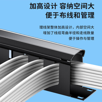 博扬（BOYANG）高款12档24口理线架 网线理线器19英寸机架式机柜网络跳线光纤跳线尾纤整理架管理器 BY-LXJ-24