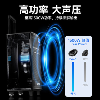 先科户外广场舞拉杆便携音响超大音量大功率移动蓝牙会议音箱k歌12吋重低音演讲带话筒SA-122 X