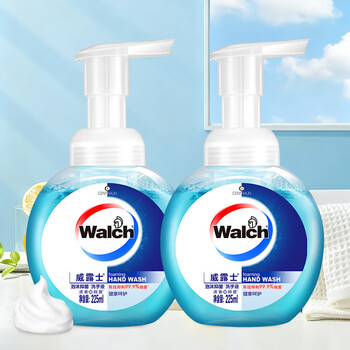 威露士泡沫洗手液健康呵护225ml×2瓶 家用儿童抑菌消毒泡泡 灭甲流感