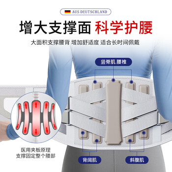 立姿（lizi）护腰带腰间盘突出腰椎腰肌劳损腰托腰围保暖钢板固定久坐透气L