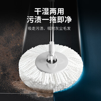 百家好世 旋转拖把2头家用一拖净免手洗2025手压免手洗家用双驱动托地神器