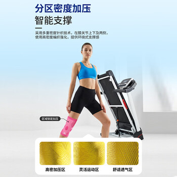 LP竞技型运动护膝羽毛球跑步膝关节护具3D针织透气176xt 桃红色M码