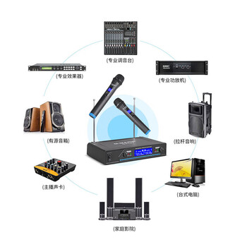 G-MARK吉马无线麦克风一拖二舞台K歌专业动圈话筒G210V