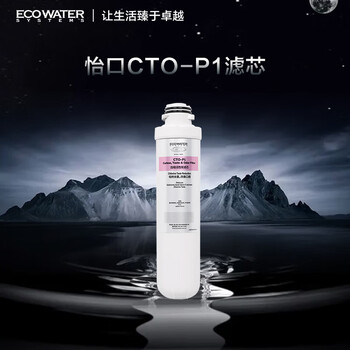 怡口净水（ECOWATER）净水器家用原装耗材 压缩活性炭滤芯CTO-P1滤芯 适用ERH201 ERH203系列