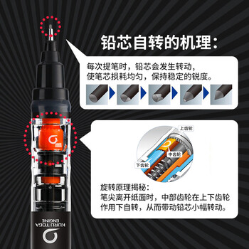 uni三菱【热门商品】 uni-ball M5-559自动铅笔0.5mm学生一年级活动铅笔KURUTOGA文具 1支