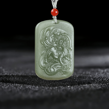 和田玉麒麟挂件- 京东