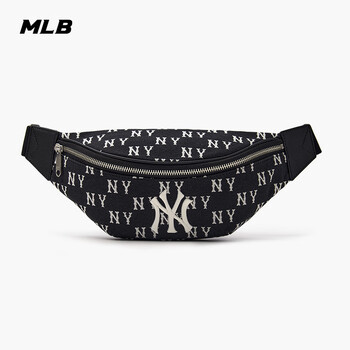 MLB包包男女老花斜挎包胸包运动腰包腋下包旅行包3AHSM014N-50BKS-F
