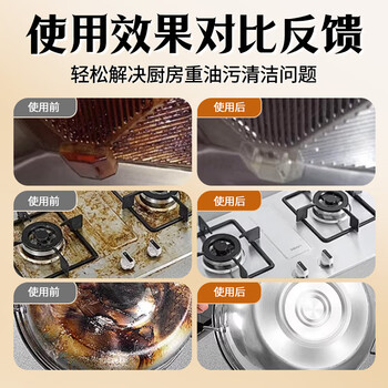 SnowDream油烟机清洗剂 油污净厨房油污清洁剂强力除油剂泡沫清洗剂520ml*2