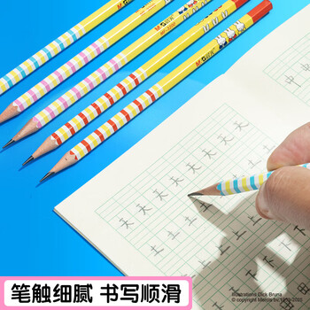 晨光（M&G）米菲系列儿童HB铅笔木杆六角杆卡通铅笔MF3200外观颜色随机12支装