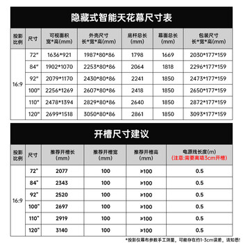 英微（IN&VI）投影幕布隐藏嵌入式72英寸16:9TF白光子自动升降电动幕布天花拉线幕家用高清客厅投影仪屏幕
