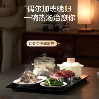 美的（Midea）折叠暖菜板【新年团聚必备】石墨烯速热 11档调温 童锁保护 全家享恒温桌垫保温板 HBT6040F1 Pro