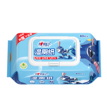 心相印茶树精油湿厕纸 80片*1包XL码 湿厕巾更厚更柔软 厕纸搭配卷纸