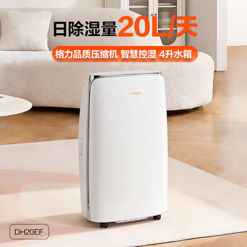 格力（GREE）【干衣除湿】除湿机抽湿机家用20升/天单间≤40㎡低噪除潮回南天除霉干衣智能控湿24H定时DH20EF