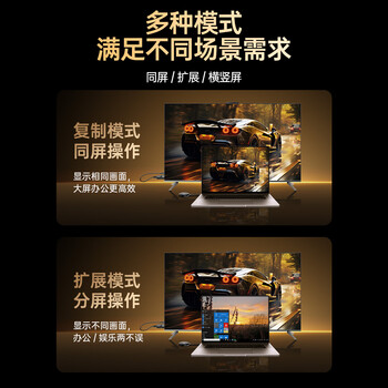 毕亚兹 企业级手机无线投屏器hdmi线高清传输同屏器办公家用苹果安卓电脑接电视 usb/type-c套装