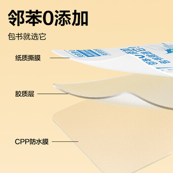 得力（deli）全新分段式包书皮 10张16K/中号分段包书膜分段易撕/防水防磨 赠刮板*1/姓名贴*12/课程表*1