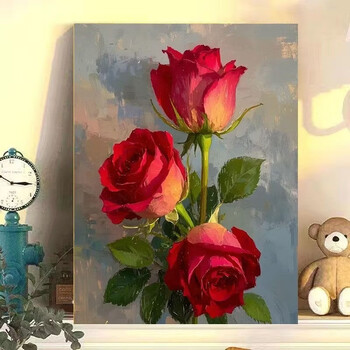 红玫瑰油画品牌及商品- 京东
