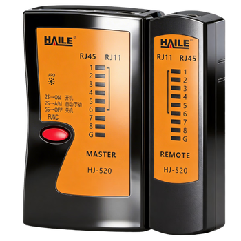 HAILE网线测线仪多功能网络/电话线测线仪抗干扰弱电耐压63V可带电检测屏蔽/非屏蔽信号通断检测 HJ-520