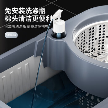 百家好世 旋转拖把2头家用一拖净免手洗2025手压免手洗家用双驱动托地神器