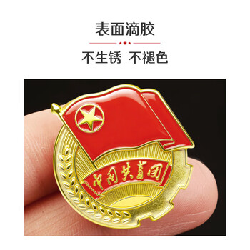优和（UHOO）中国共青团团徽正版不褪色2025最新入团标准款学生团员徽章双面强磁磁吸大磁扣 别针款50个装0212