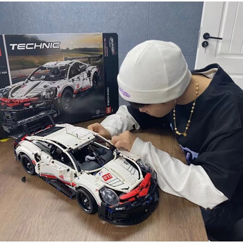 乐高(lego)保时捷911gt3机械组系列难度拼插积木同款911拼装跑车模型