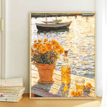 数字油画夕阳图片- 京东