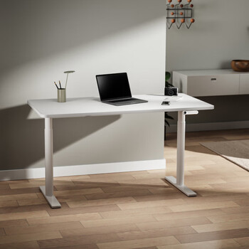 Brateck北弧双电机电动升降桌台式电脑桌办公桌学习桌电竞桌家用书桌子M1