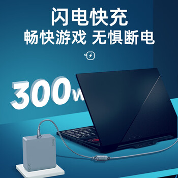e磊（elei）氮化镓联想笔记本电脑充电器线20V15A 300W电源适配器 拯救者15/17/Y7000/R720-15/T440P