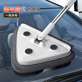 佳帮手三角玻璃擦2025款家用天花板擦柜子墙壁墙面清洁神器一拖净*4块布