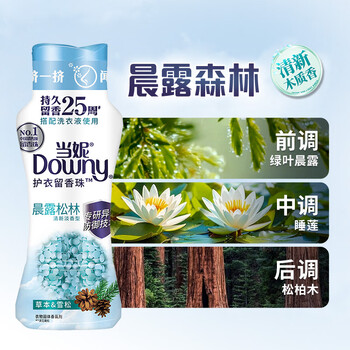 当妮护衣留香珠晨露松林190g 25周留香更持久 清新淡香全家适用