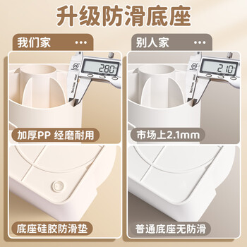 反转旋转笔筒二合一桌面收纳盒书桌笔桶儿童女孩小学生可爱多功能360度放笔收纳置物架 【粉色/中号】