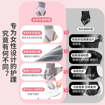 李宁（LI-NING）护踝脚踝扭伤护具崴脚踝关节伤后固定支具女运动护脚踝套袜