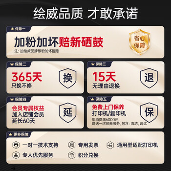 绘威PD-666硒鼓 适用奔图PANTUM P2535NW M6535NW粉盒商用保密打印机墨盒PD666易加粉粉盒 墨粉盒