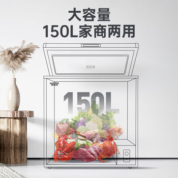 澳柯玛（AUCMA）150升单温冷柜家用减霜小冰柜冷藏柜冷冻柜小型冷柜卧式顶开门冰箱一级能效 BC/BD-150HY 