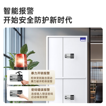 中伟（ZHONGWEI）保密柜档案办公密码钢制防盗柜智能密码锁带把手通双节带抽