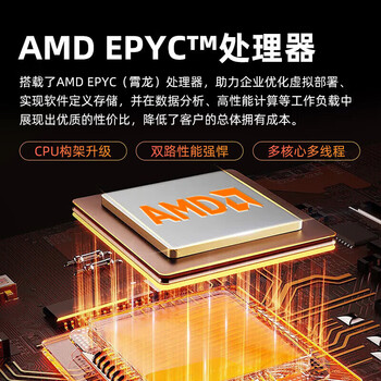 戴尔（DELL）PowerEdge R7625 AMD霄龙机架式服务器EPYC深度学习区块链主机 2*9124/64G内存/3*1.92TB固态/H755