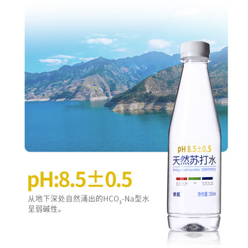 依能天然苏打水  弱碱0糖 无添加饮用天然水 350ml*15瓶 整箱装 泉矿