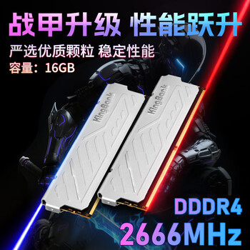 金百达（KINGBANK）16GB DDR4 2666 台式机内存条 银爵