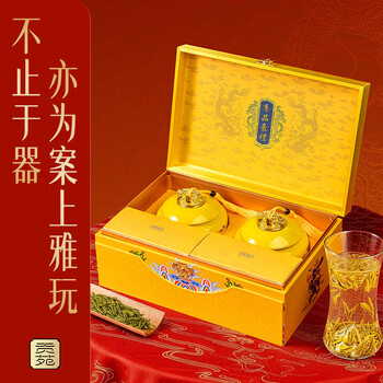 贡苑头采安吉白茶黄金芽特级400g 2025新绿茶高档茶叶礼盒年货节送人