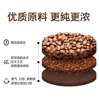 中啡速溶咖啡 原味+海盐牛乳拿铁 鲜奶冻干咖啡15g*20条