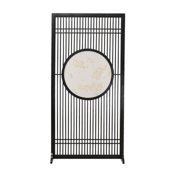 定制新中式落地屏风隔断客厅入户实木玄关办公室可移动座屏酒店茶楼