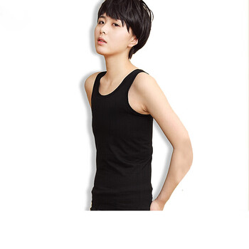 夏季长款棉塑胸 无绷带帅t束胸衣内衣背心女 内层全棉款 白色 5xl