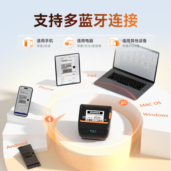 汉印（HPRT）A300E便携式快递单手机蓝牙通用热敏打印机 入库标签取件码电子面单菜鸟驿站打单机