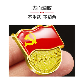 优和（UHOO）新党徽强磁吸【国家标准款不褪色】党徽最新版2025强磁别针党员徽章胸章小磁扣(5个装)0232