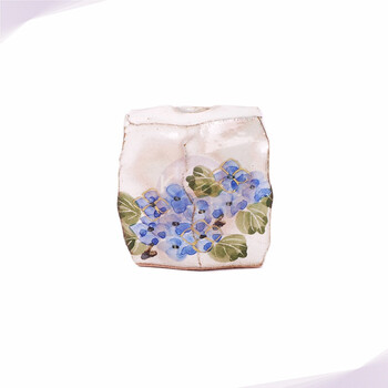 日本京都京烧清水烧陶瓷器花器小花瓶一轮花生日本花道用具紫阳花 图片价格品牌报价 京东