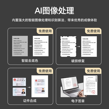 良田（eloam）1400万高清高拍仪扫描仪 A3硬底 OCR文字识别 办公文件高速自动连续扫描 国产系统 S1280AF